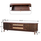 Modern Farmhouse Rattan TV Stand