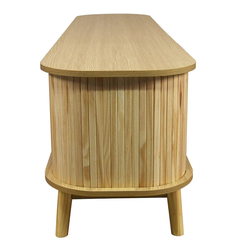 Modern Farmhouse Rattan TV Stand