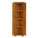 4-Tier 72 Corner Kitchen Pantry Storage Cabinet with 8 Doors Tall Cabinet,Corner Cabinet,Adjustable Shelves,bookshelf Cabinet