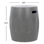 SAFAVIEH Zuri Concrete Indoor/ Outdoor Accent Table (Dark Grey) - 16W x 16D x 18H