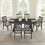 Modern Set of 2 Dining Chairs with Armrests and Upholstered Seat, Suitable for Living Room, Dining Room and Bar Counter