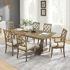 Modern Set of 2 Dining Chairs with Armrests and Upholstered Seat, Suitable for Living Room, Dining Room and Bar Counter