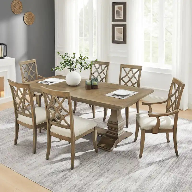 Modern Set of 2 Dining Chairs with Armrests and Upholstered Seat, Suitable for Living Room, Dining Room and Bar Counter