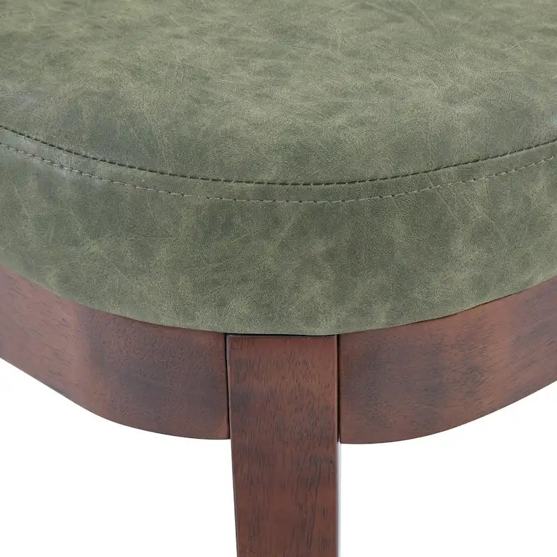 Forma Mid-Century Modern Faux Leather Bench with Wood Legs by Christopher Knight Home
