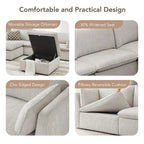 Cypress U-shape Sectional Couches Modular Sofa with Ottoman