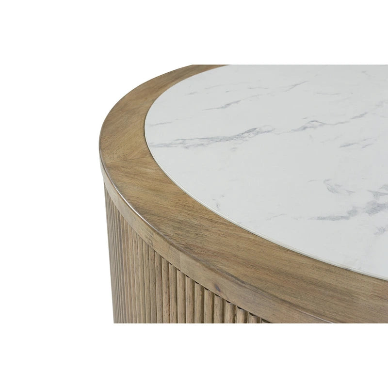 Signature Design by Ashley Camdill Light Brown/White Coffee Table - 42 W x 42 D x 17.5 H
