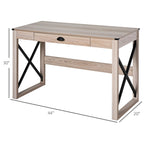 Modern Writing Office Desk with Storage Drawer and Spacious Work Surface for Home Office or Bedroom Workspaces
