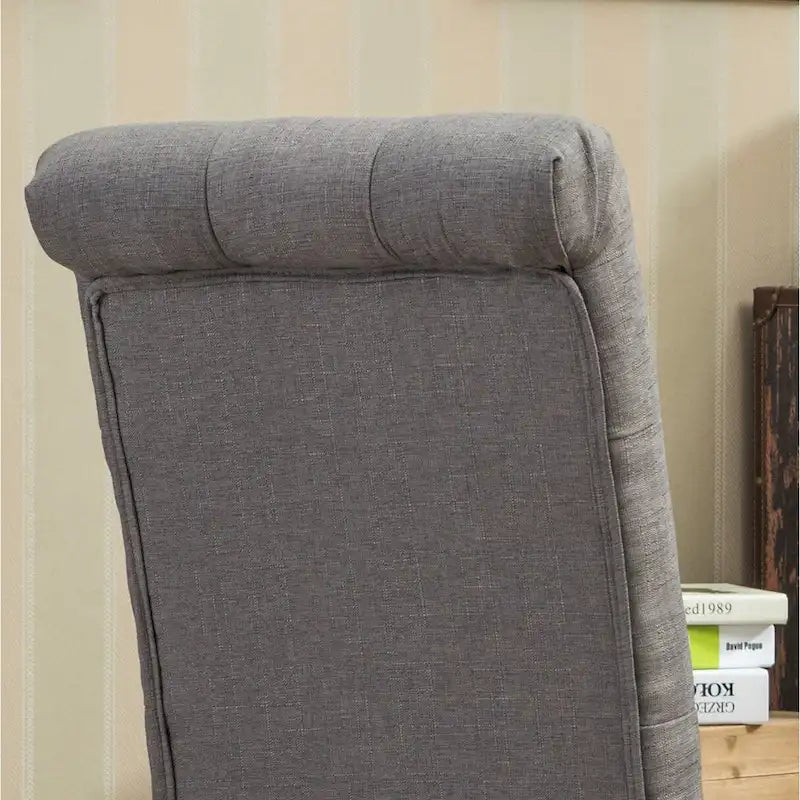 Modern Set of 2 Dining Chairs with Button-Tufted Backrest, Cushioned Seat, Solid Wood Legs for Dining Room Living Room Bedroom