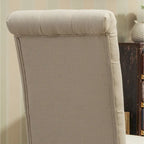 Modern Set of 2 Dining Chairs with Button-Tufted Backrest, Cushioned Seat, Solid Wood Legs for Dining Room Living Room Bedroom