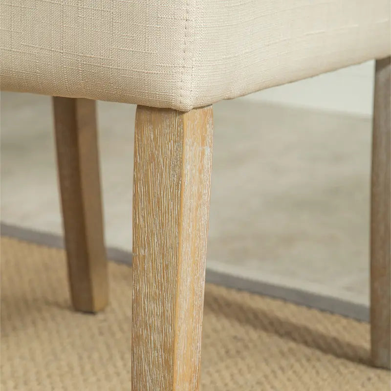 Modern Set of 2 Dining Chairs with Button-Tufted Backrest, Cushioned Seat, Solid Wood Legs for Dining Room Living Room Bedroom