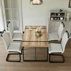 Kitchen Dining Table and Chair Sets Home Party Dining Table and Chair Sets with Metal Table Legs for Dining Room Kitchen