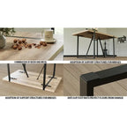 Kitchen Dining Table and Chair Sets Home Party Dining Table and Chair Sets with Metal Table Legs for Dining Room Kitchen