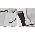 Kitchen Dining Table and Chair Sets Home Party Dining Table and Chair Sets with Metal Table Legs for Dining Room Kitchen