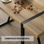Kitchen Dining Table and Chair Sets Home Party Dining Table and Chair Sets with Metal Table Legs for Dining Room Kitchen