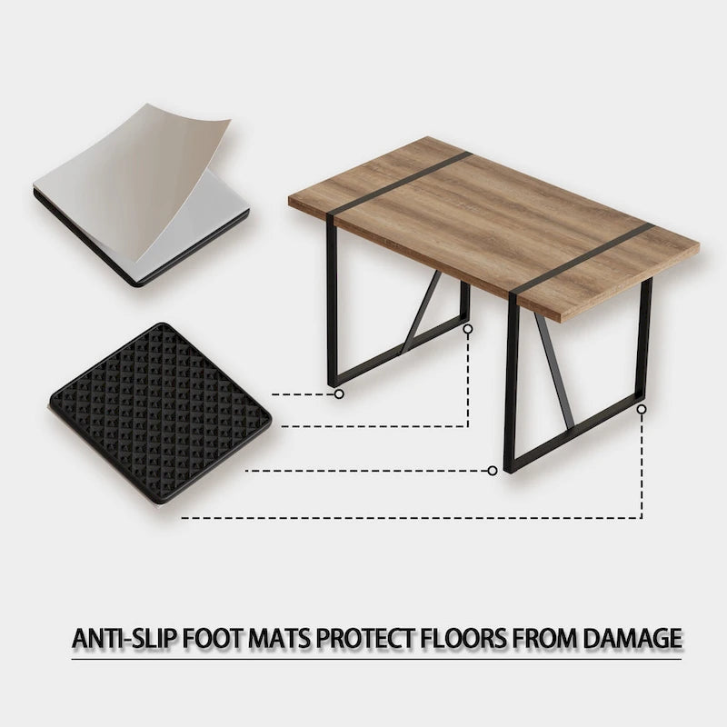 Kitchen Dining Table and Chair Sets Home Party Dining Table and Chair Sets with Metal Table Legs for Dining Room Kitchen