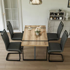 Kitchen Dining Table and Chair Sets Home Party Dining Table and Chair Sets with Metal Table Legs for Dining Room Kitchen