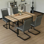 Kitchen Dining Table and Chair Sets Home Party Dining Table and Chair Sets with Metal Table Legs for Dining Room Kitchen