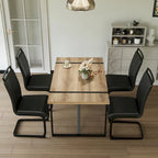 Kitchen Dining Table and Chair Sets Home Party Dining Table and Chair Sets with Metal Table Legs for Dining Room Kitchen