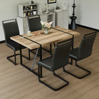 Kitchen Dining Table and Chair Sets Home Party Dining Table and Chair Sets with Metal Table Legs for Dining Room Kitchen