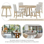 Multi-Function Dining Table and Chair Sets Farmhouse Kitchen Dining Table Sets with Removable Folding Plates Cross-Shaped Legs