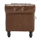 55.12 Upholstered Fabric Storage Ottoman Bench, Button Tufted Design, 275lbs Capacity for Living Room or Bedroom