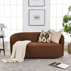 KINWELL Sherpa Upholstered Loveseat Boucle Sofa Couch, 68W