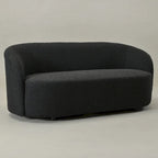 KINWELL Sherpa Upholstered Loveseat Boucle Sofa Couch, 68W