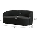 KINWELL Sherpa Upholstered Loveseat Boucle Sofa Couch, 68W