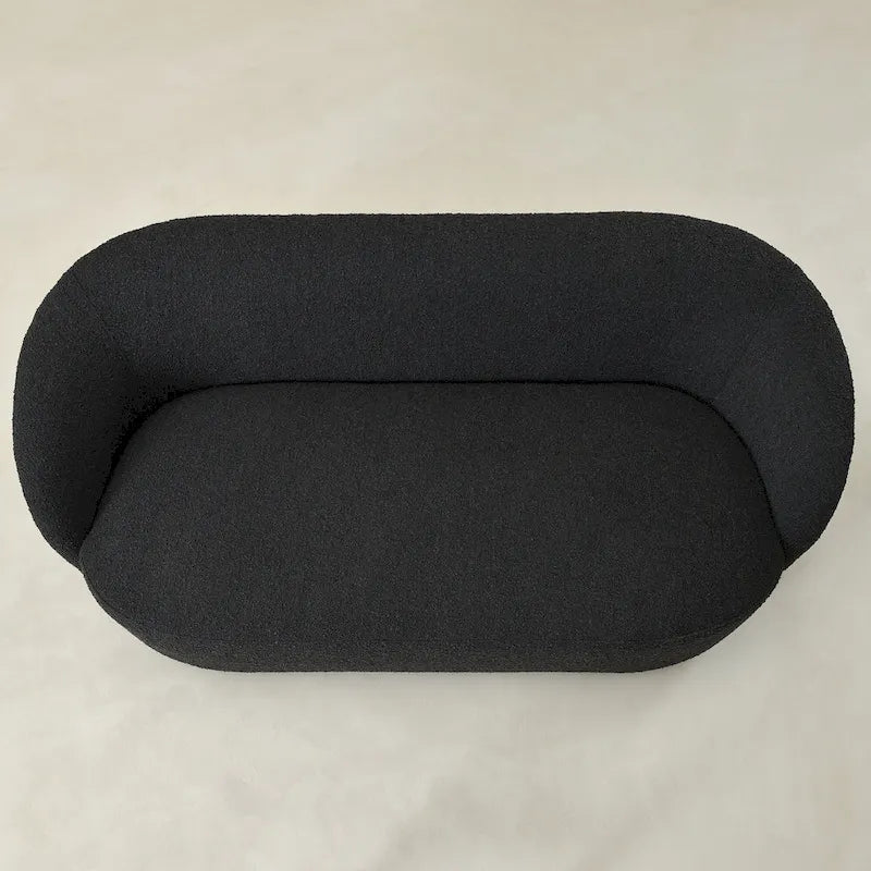 KINWELL Sherpa Upholstered Loveseat Boucle Sofa Couch, 68W