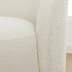 KINWELL Sherpa Upholstered Loveseat Boucle Sofa Couch, 68W