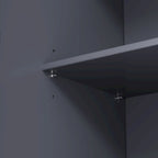 Kitchen Pantry Cabinet with 8 Doors Shelves, Wood Storage Cabinet with 3 Storage Drawers, Cupboard with Adjustable Shelves