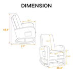 Living Room Rocking Accent Chair with Retractable Footrest