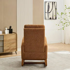 Living Room Rocking Accent Chair with Retractable Footrest