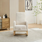 Living Room Rocking Accent Chair with Retractable Footrest