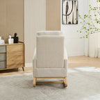 Living Room Rocking Accent Chair with Retractable Footrest