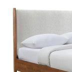 Furniture of America Beau Midcentury 3-Piece Boucle Platform Bedroom Set