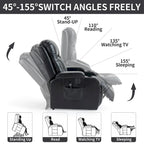Infinite Position Power Lift Recliner with Massage and Heat, Dual USB Ports, Cup Holders, Side Pockets, Ideal for Seniors