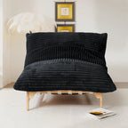 Bean Bag Accent Chair Large Plush Bean Bag Lounger with Solid Wood Frame Comfy Lounge Chair with Down Filling