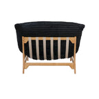 Bean Bag Accent Chair Large Plush Bean Bag Lounger with Solid Wood Frame Comfy Lounge Chair with Down Filling