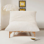 Bean Bag Accent Chair Large Plush Bean Bag Lounger with Solid Wood Frame Comfy Lounge Chair with Down Filling