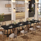 31.5 Inches Wood Square Dinner Table with Metal Base