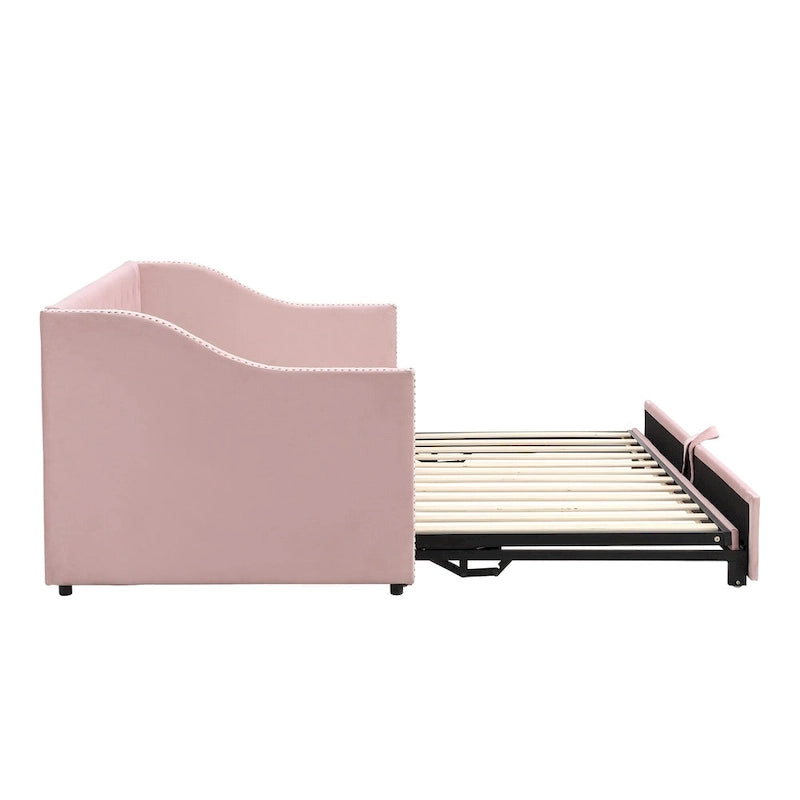 Modern Twin Size Daybed with Pop Up Trundle