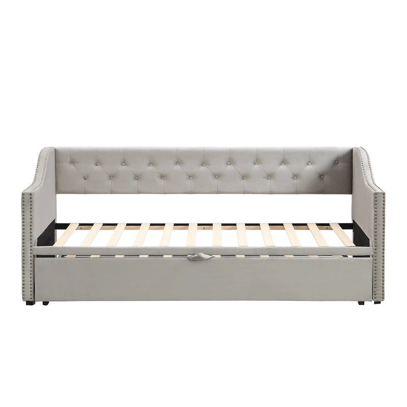 Modern Twin Size Daybed with Pop Up Trundle
