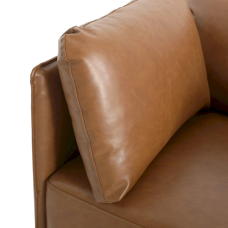 Modern 39.17 Upholstered Accent Chair with Solid Metal Legs and Pillow for Living Room