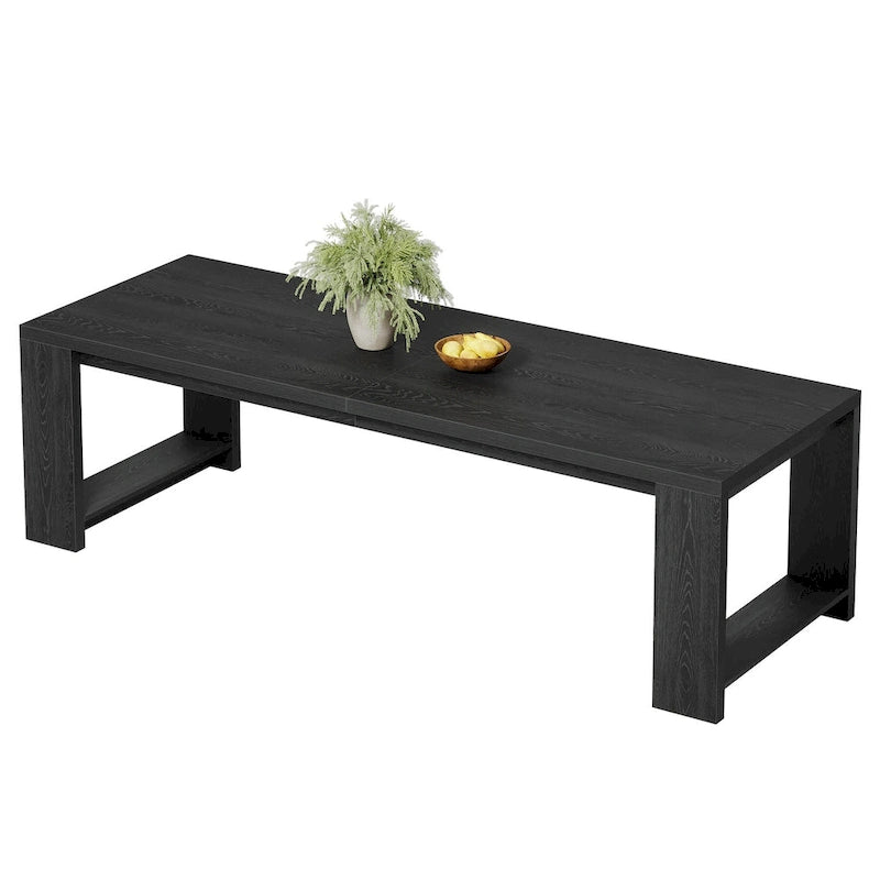 86.61 Inch Farmhouse Wood Dining Table for 6-8