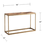 SEI Furniture Darren Modern Reclaimed Wood Console Table