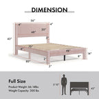 Modern Velvet Upholstered Platform Bed with Channel Headboard and Wooden Slats