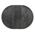 TREXM Farmhouse Dining Table Extendable Round Table for Kitchen and Dining Room