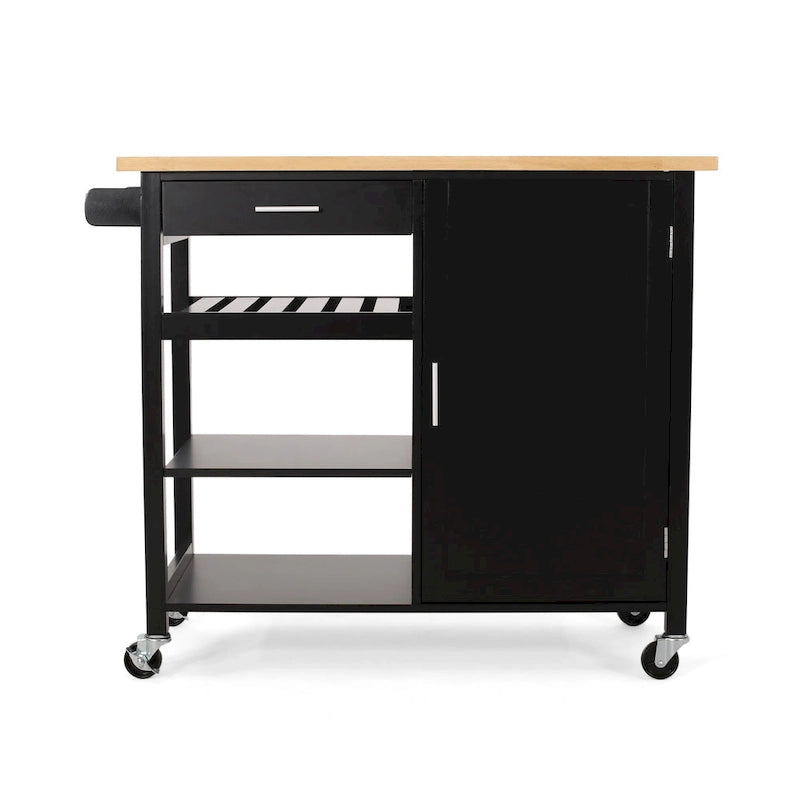 Westcliffe Contemporary Kitchen Cart with Wheels by Christopher Knight Home - 41.75 W x 18.90 D x 35.25 H