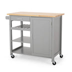 Westcliffe Contemporary Kitchen Cart with Wheels by Christopher Knight Home - 41.75 W x 18.90 D x 35.25 H